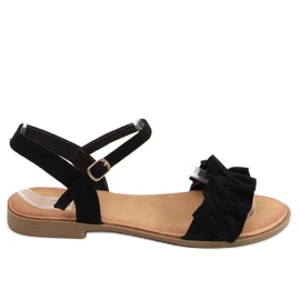 Sorte kvinders sandaler WL1635 Sort