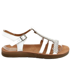 Hvide damesandaler L-375 Hvid