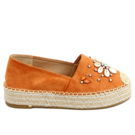 Espadriller til kvinder med skaller kamel 2798 Camel brun