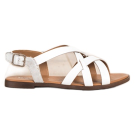Casual Sergio Leone sandaler hvid