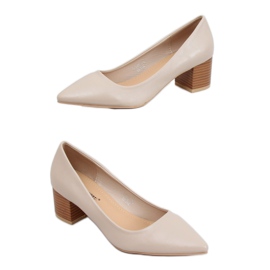 Højhælede pumps beige CL76P Beige