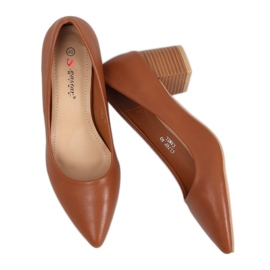 Højhælede pumps kamel CL76P Camel brun