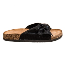 Comer Komfortable flip-flops med sløjfe sort