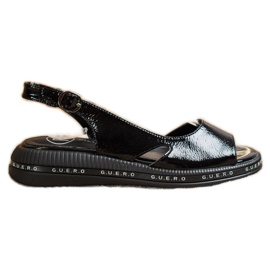 Filippo Komfortable lakerede sandaler sort