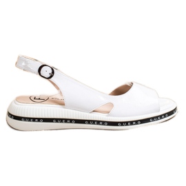 Filippo Komfortable lakerede sandaler hvid