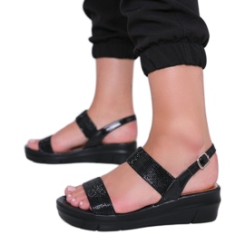 Sort Sweet Rasp kile sandaler
