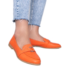 Orange loafers med Island Paradise -spænde