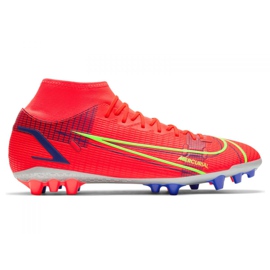 Nike Superfly 8 Academy Ag M CV0842-600 fodboldsko flerfarvet rød