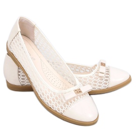 Beige åbent ballerina 1378 Beige