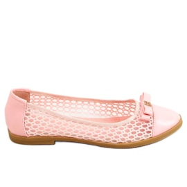 Pink åbent ballerina 1378 Pink lyserød