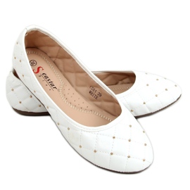 Hvid CD81P Hvide chanelki ballerinaer