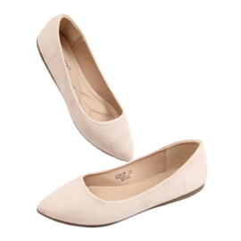 Ballerinaer med mandeltæer beige CD52P Beige
