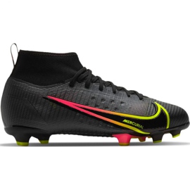 Nike Mercurial Superfly 8 Pro Fg Jr CV0804 090 fodboldsko flerfarvet sort