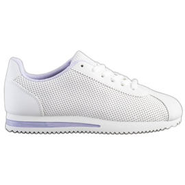 SHELOVET Stilfulde openwork sneakers hvid