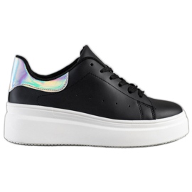 SHELOVET Behagelige sneakers sort