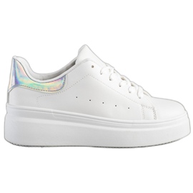 SHELOVET Behagelige sneakers hvid