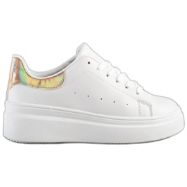 SHELOVET Behagelige sneakers hvid