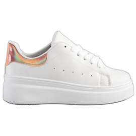 SHELOVET Behagelige sneakers hvid