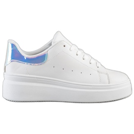 SHELOVET Behagelige sneakers hvid