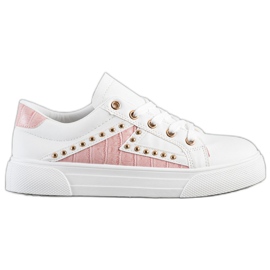 SHELOVET Eco læder sneakers hvid