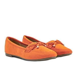 Orange loafers med sløjfe fra Arlene