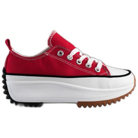SHELOVET Sneakers på en høj platform rød