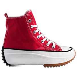SHELOVET Høje sneakers på platformen rød