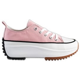 SHELOVET Sneakers på en høj platform lyserød