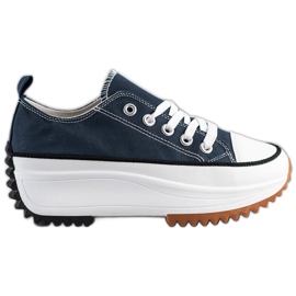 SHELOVET Sneakers på en høj platform blå
