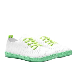 Lad mig hvide openwork sneakers