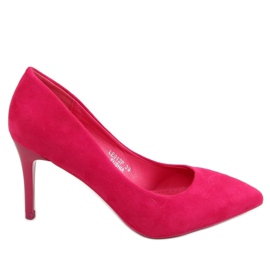 Komfortable pumps på en fuchsia LE012P Fushia hæl lyserød