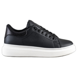 SHELOVET Klassiske sneakers sort