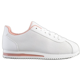 SHELOVET Stilfulde openwork sneakers hvid