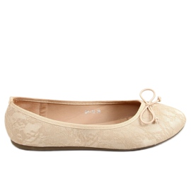 Beige blonde ballerinaer DY-12 abrikos