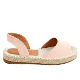 Espadrilles åben tå pink 6915 Pink lyserød