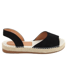 Sort åbentå espadriller 6915 Sort
