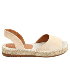 Beige åben tå espadrilles 6915 Beige