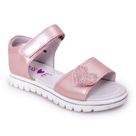 PE1 Børnesandaler med pink kæreste -velcro lyserød