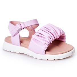 FR1 Børnesandaler med velcroviolet mål