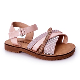 FR1 Børnesandaler med pailletter Pink Becky lyserød
