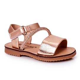 FR1 Børnesandaler med pailletter Rose Gold Blake gylden