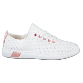SHELOVET Openwork sneakers hvid