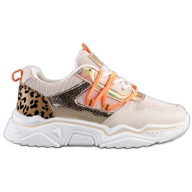 SHELOVET Leopard print sneakers brun