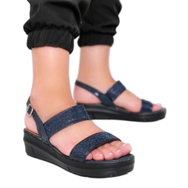 Marineblå kile sandaler Sweet Rasp