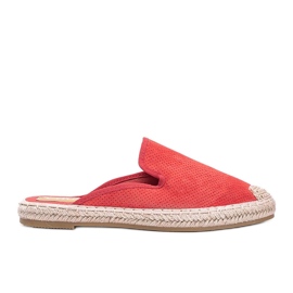 Røde flip-flops med en lukket front af Kinshasa