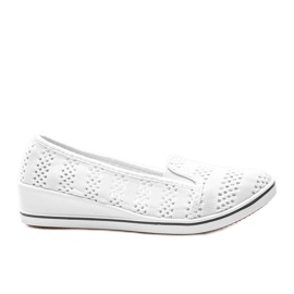 Hvide openwork kile sneakers Los Angeles