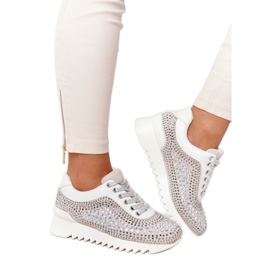 Wedge sneakers med pailletter Lu Boo Grey grå