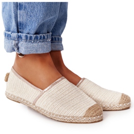Espadrilles på halmsål Lu Boo Ecru beige