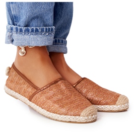 Espadrilles på halm Lu Boo brun sål