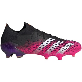 Adidas Predator Freak.1 L Fg M FW7244 fodboldstøvler hvid, sort, pink sort
